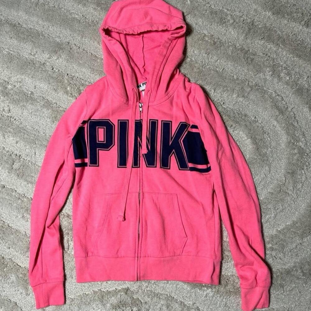 Y2K PINK Zip Up Hoodie